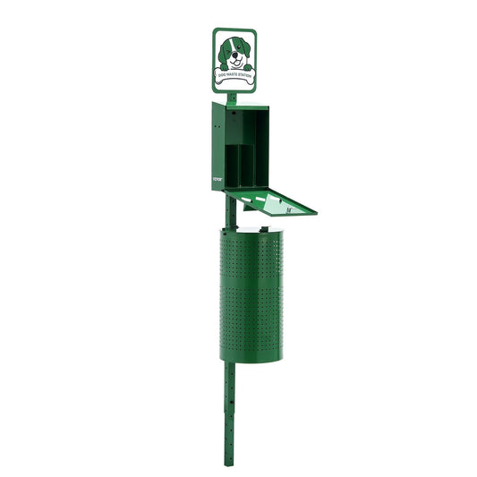 KFX-3086653 Outdoor Dog Waste Station with 11.5-Gallon Trash Can and 600 Bags Included