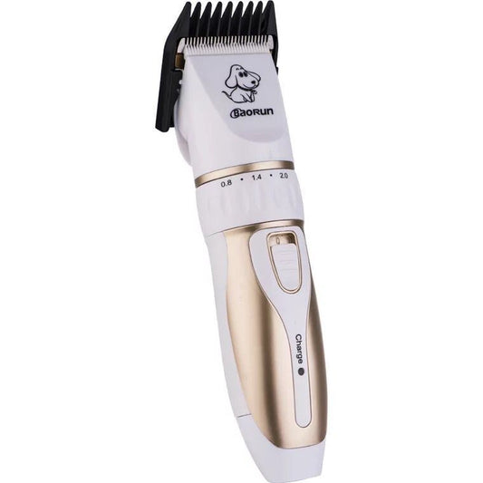 KFX-3086781 Pet Hair Trimming Machine with Charging Cable, Limit Combs, Lubricating Oil and Cleaning Brush - Platinum