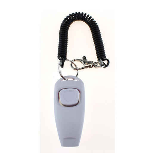 KFX-3091773 Two-in-One Pet Training Clicker and Whistle with Adjustable Wristband - Multiple Color Options Available