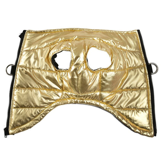 KFX-3096381 Cozy Autumn and Winter Dog Vest Jacket in Red, Pink, Blue, Gold, and Silver - Sizes SM to XXXL