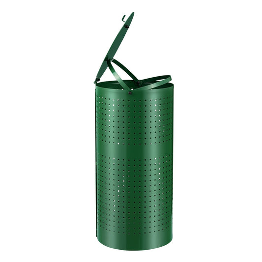 KFX-3119421 Weather-Resistant 11.5-Gallon Dog Waste Bin with Lid and 50 Bags for Easy Cleanup