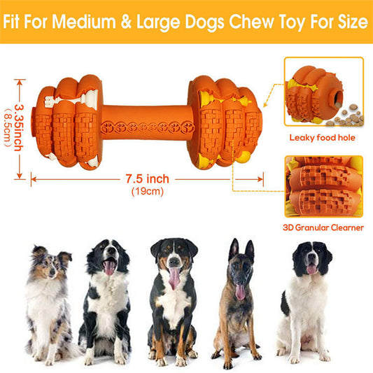 KFX-3122365 Durable Interactive Dog Chew Toy for Aggressive Chewers - Food Grade Tooth Cleaning for Medium and Large Dogs
