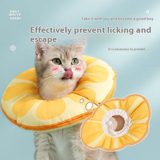 KFX-3131453 Colorful Anti-Licking Kitten Collar with Adjustable Sizes and Waterproof Patterns