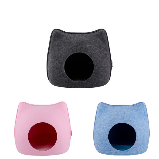 KFX-3133501 Felt Pet Nest in Gray, Pink, and Blue for All Seasons