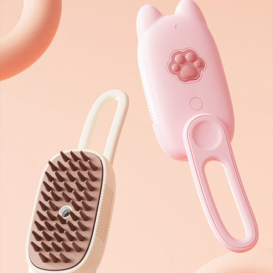 KFX-3152317 Rotating Pet Grooming Brush for Cats and Dogs - Wash-Free Hair Care Tool