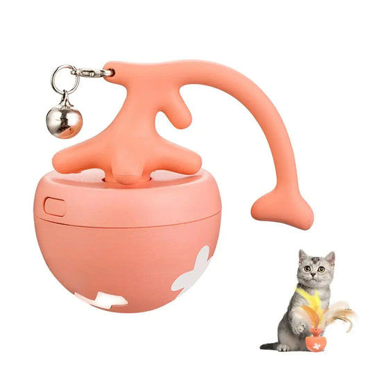 KFX-3163069 Interactive USB Rechargeable Cat Toy Ball with Obstacle Avoidance and Detachable Tail