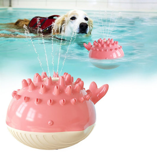 KFX-3168829 Summer Floating Dog Toy with Water Spray Function for Bathing and Playtime