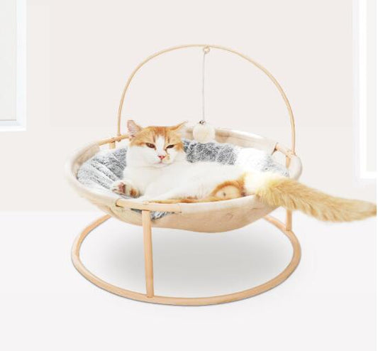 KFX-3195069 Four-Season Breathable Pet Bed with Waterproof Polyester and Durable Mesh