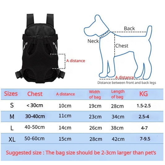 KFX-3198269 Adjustable Dog Carrier Backpack for Small Dogs - Breathable, Portable, and Versatile for Hiking and Travel
