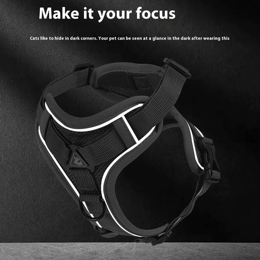 KFX-3200061 Classic and Lightweight Cat Harness with Pulling Rope - Available in Various Colors and Sizes