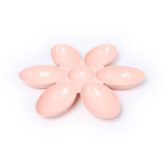 KFX-3204541 Petal-Shaped Multifunctional Pet Bowl - 42CM Diameter, Eco-Friendly PP Resin for Dogs and Cats