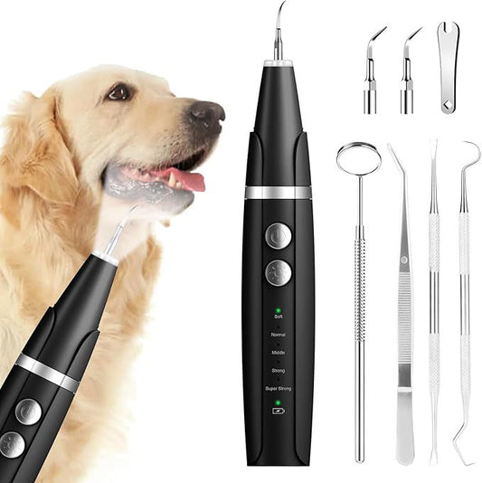 KFX-3208381 Ultrasonic Dental Plaque and Tartar Remover for Dogs – Complete Toothbrush Cleaning Set