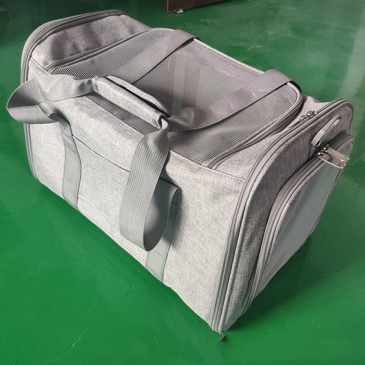KFX-3218493 Pet Travel Backpack in Cationic Linen with Polyester Lining - Size 44x28x28cm