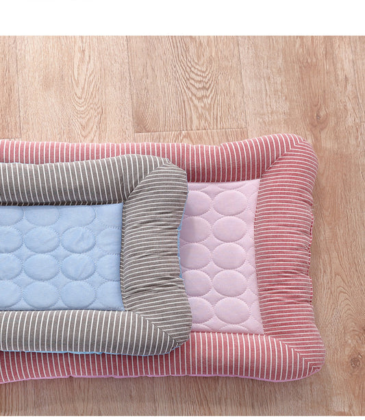 KFX-3235389 Ice Silk Pet House - Available in 3 Sizes: 45x35cm, 55x45cm, 76x58cm, Soft Cloth Material for Comfort