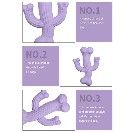 KFX-3258045 Ultra Durable Cactus Dog Chew Toy for Puppies, Medium & Large Dogs - Interactive and Nearly Indestructible Design