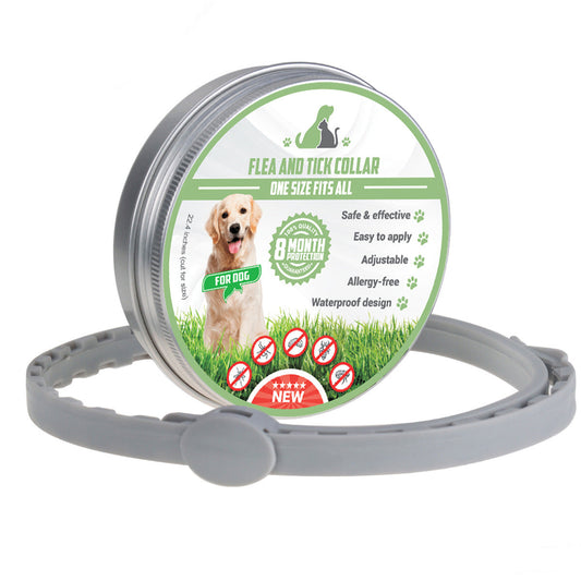 KFX-3294781 Adjustable TPE Dog Collar for Flea and Mosquito Protection, Hypoallergenic and Durable for Up to 8 Months