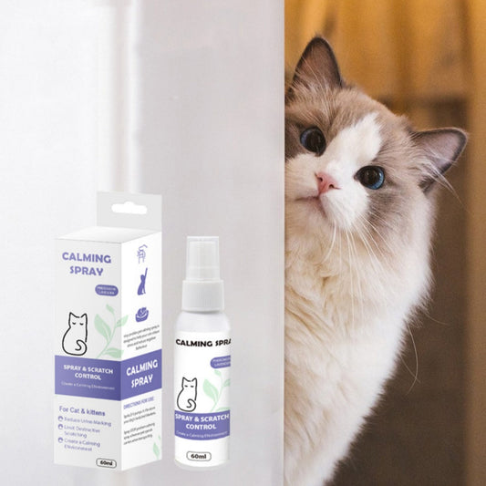 KFX-3309629 Organic Calming Spray for Dogs and Cats - Anxiety Relief Formula, 60ml