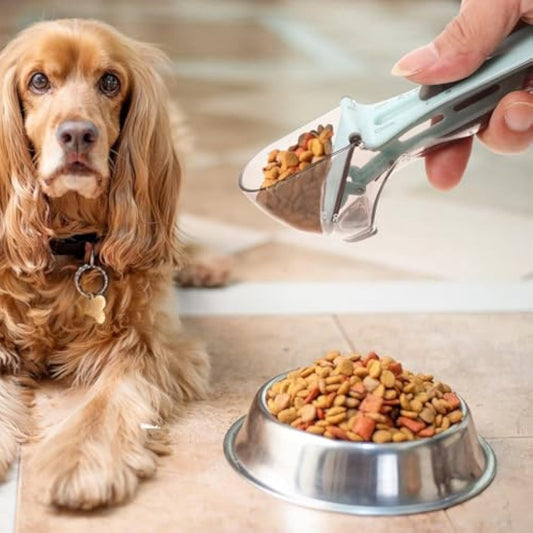 KFX-3312061 Pet Food Measuring Spoon and Scale - Stainless Steel Lightweight Scoop for Precise Portion Control