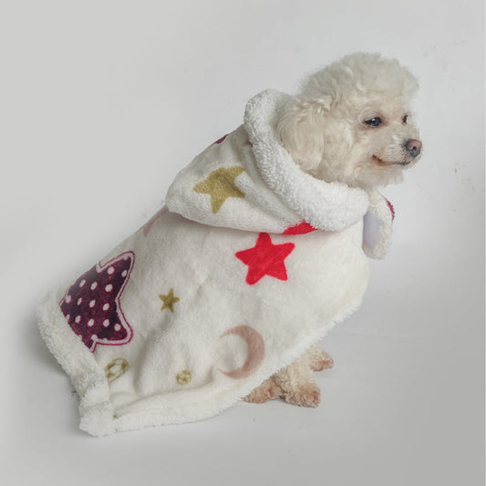 KFX-3344957 Coral Fleece Portable Pet Cloak Pajamas in XINGX and Moon Design