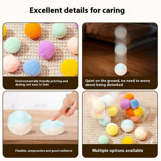 KFX-3352765 Cat Teasing Ball Set in Mixed Sizes - High Elasticity Cotton Thread for Fun Playtime
