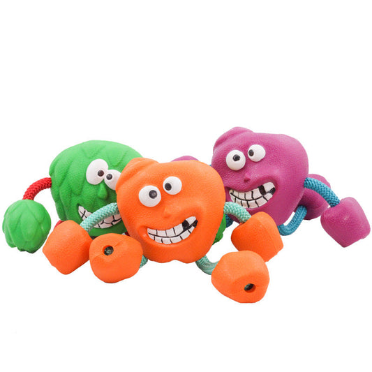 KFX-3353917 Durable Rubber Ball Toy for Small and Medium Dogs with Molar Teeth Cleaning Features