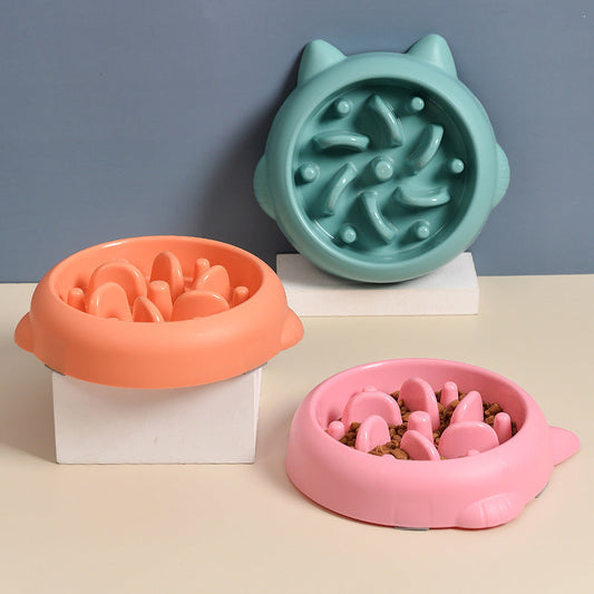 KFX-3359037 Pet Slow Feeder Bowls for Dogs and Cats - Anti-Gulping Dish to Promote Healthy Eating