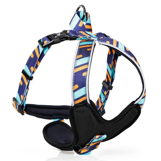 KFX-3363901 DODOPET Adjustable Pet Chest Protector in Blue, Red, and Wave Patterns