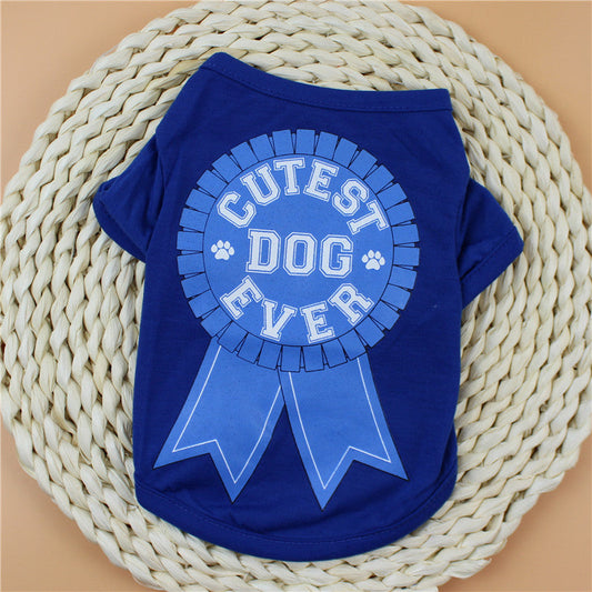 KFX-3366973 Lightweight Summer Dog T-Shirt for Small and Medium Breeds - 100% Polyester with Personalized Print