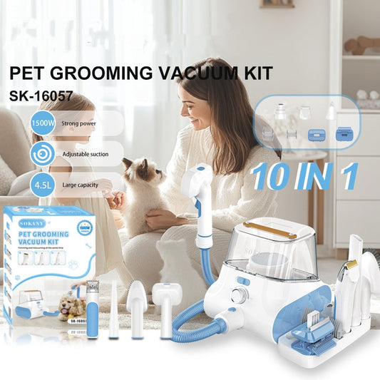 KFX-3387453 Multifunctional Pet Grooming Device for Dogs and Cats - Nail Grinding, Drying, and Shaving