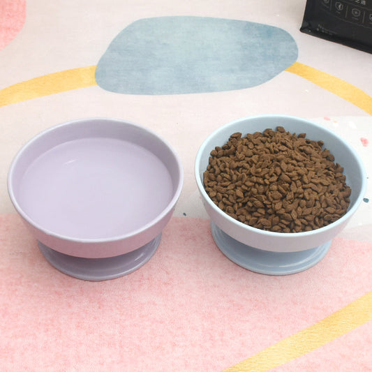 KFX-3391805 Pet Ceramic Tall Bowl for Cervical Spine Protection in Purple or Blue