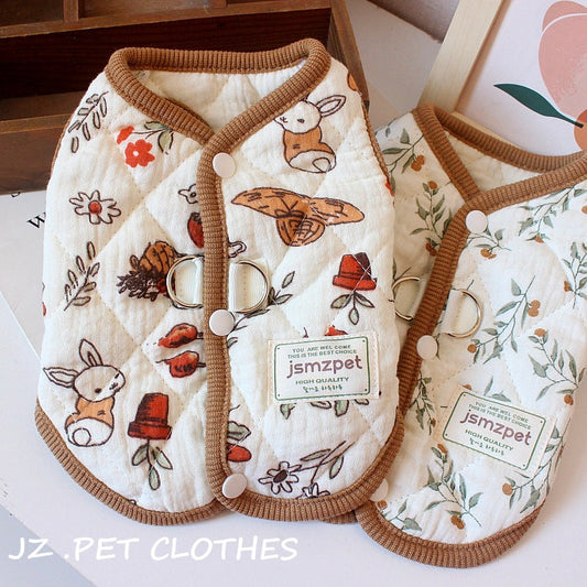 KFX-3402941 Warm Cotton Winter Pet Coat for Cats - Casual Thick Vest in Various Colors and Sizes