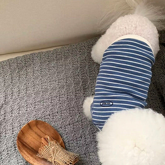 KFX-3408701 Striped Casual Dog Clothes for Small Pets in Multiple Colors and Sizes