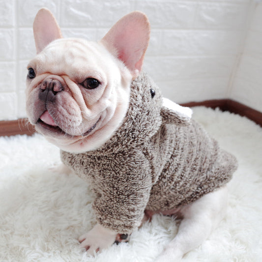 KFX-3434557 Cozy Coral Fleece Dog Clothes for Warmth and Comfort