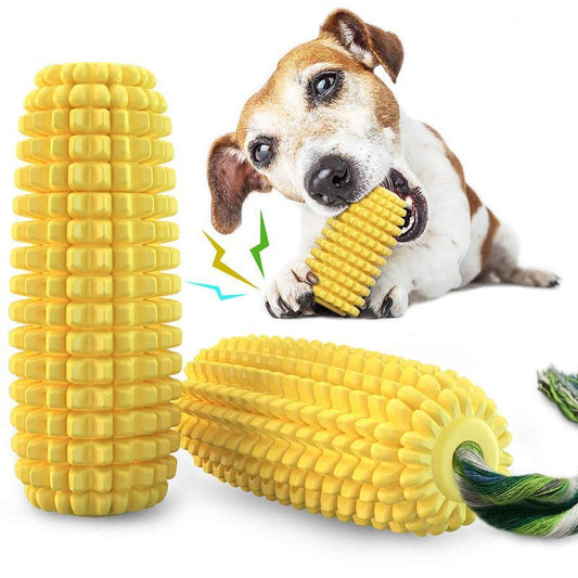 KFX-3450045 Durable Squeaky Corn Stick Dog Chew Toy for Small to Large Breeds
