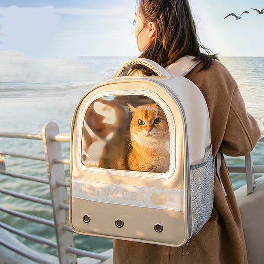 KFX-3465149 Breathable Portable Cat Carrier Bag - Large Capacity, Multiple Colors Available