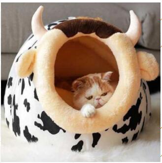 KFX-3472701 Suede Cat House for 5-7 Cats, Cozy and Stylish Pet Shelter