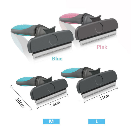 KFX-3485757 Pet Hair Removal Comb for Cats and Dogs - Stainless Steel Brush in Assorted Colors