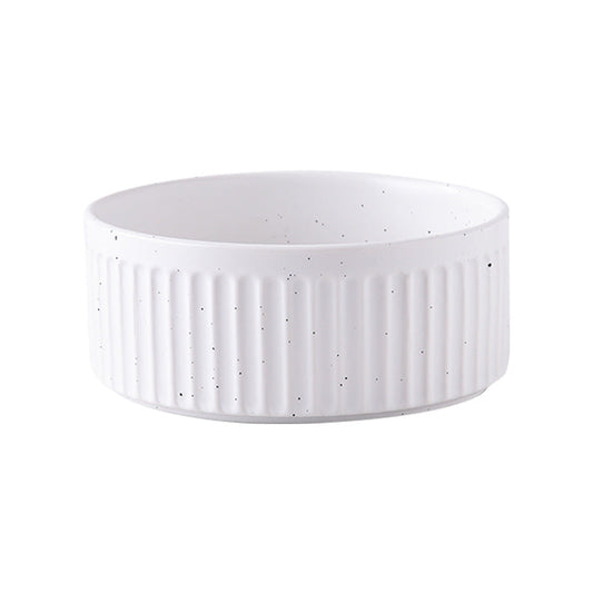 KFX-3490109 Ceramic Dog Food Bowl Set in Multiple Sizes with Coordinating Trays