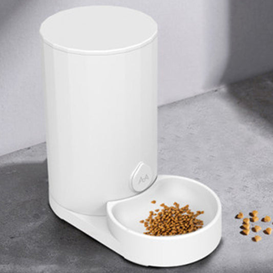 KFX-3513149 Automatic Plastic Cat Water Dispenser and Feeder Set - Easy to Clean, Eco-Friendly, White