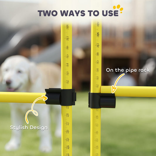 KFX-3539005 Adjustable Dog Agility Jump Set with Carry Bag - 4 Piece Course for Training and Exercise