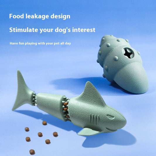 KFX-3562045 Deep Sea Shark Rubber Dog Toy - Colorful Ocean-Themed Pet Chew Toy