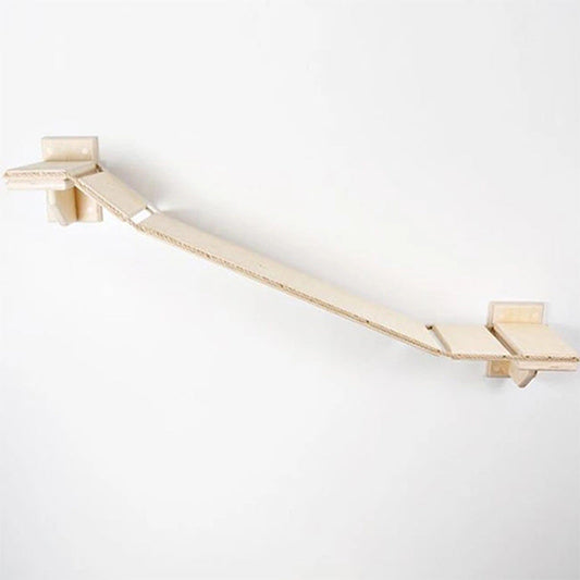 KFX-3564477 Wall-Mounted Wood Cat Suspension Bridge Staircase for Playful Pets
