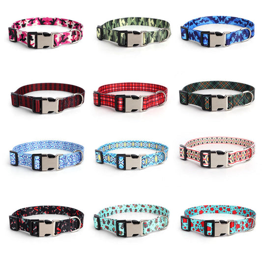 KFX-3568957 Thickened Digital-Print Pet Collar in Various Patterns and Sizes