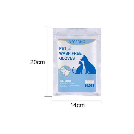 KFX-3578301 Pet Disposable Gloves - 6 Pack Non-woven Aluminum Foil Design, Ideal for Cat Care