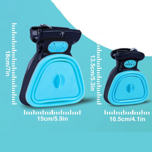 KFX-3595453 Portable Handheld Pooper Scooper with Expandable Waste Storage and Waste Bag Dispenser for Dogs