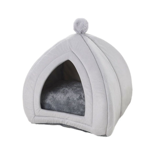 KFX-3603773 Cozy Cat Bed and Small Dog Tent Mat – Soft, Washable Pet House for Cats and Puppies