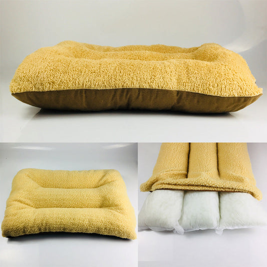 KFX-3609533 Lamb Cashmere Pet Bed - Comfortable and Cozy Mat for Dogs and Cats, Available in Three Sizes