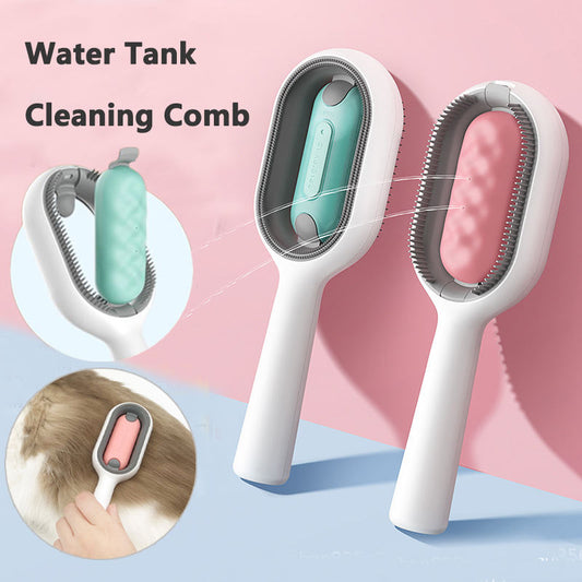 KFX-3624253 Water-Activated 4-in-1 Cat Grooming Brush with Double-Sided Hair Removal and Cleaning Function