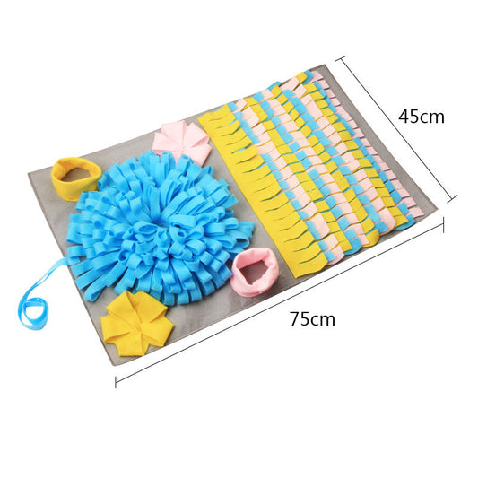 KFX-3628605 3D Multicolored Snuffle Mat for Dogs and Cats - 45x75cm, Machine Washable, Perfect for Puppies