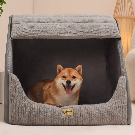 KFX-3641917 Removable Washable Pet Bed for Medium to Large Dogs in Classic Gray